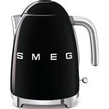 Smeg KLF03BLEU Wasserkocher 50's Retro Style, 1,7 L, Schwarz