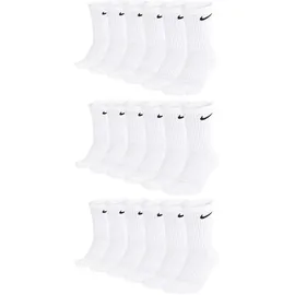 Nike Everyday Cushioned Crew-Trainingssocken White/Black 34-38