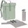 Lässig Rolltop Up Wickelrucksack Silber Grün