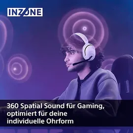 Sony INZONE H5, Over-ear Gaming Headset Bluetooth Weiß