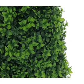 Mendler Künstlicher Buchsbaum HWC-Q89, Buchs Buxus im Topf Dekobaum Kunstpflanze Kegel naturgetreu immergrün Outdoor 120x35x35cm
