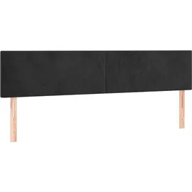 vidaXL Boxspringbett mit Matratze & LED Schwarz 200x200 cm Samt