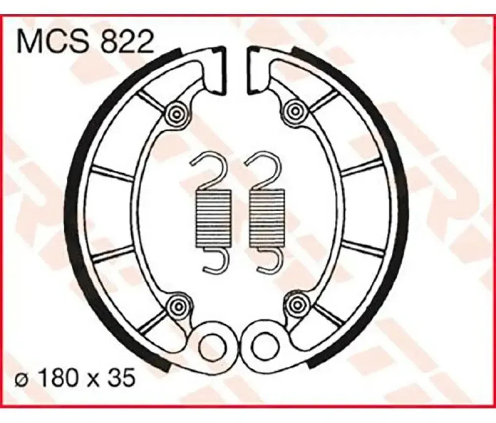 Trw Honda Pc 800 Pacific Coast 90 Hintere Bremsbacke - Black - One Size