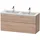 Duravit „D-Neo“ Waschtischunterbau wandhängend mit Möbelgriff chrom × eiche marmoriert