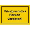 Verbotsschilder Privatgrundstück parken