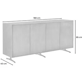KAWOLA GALA 180 x 85 x 20 cm grau