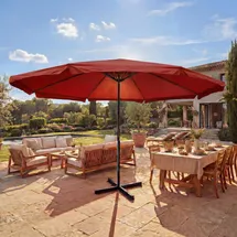 Mendler Meran Pro Ø 500 cm bordeaux ohne Ständer