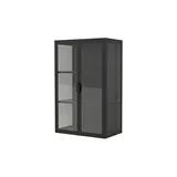 VCM Hängevitrine Flokas 95 x 60 x 35 cm Schwarz