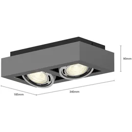 ARCCHIO Ronka 2 Deckenleuchte Dunkel Grau - Esszimmer, Von