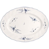 Villeroy & Boch Vieux Luxembourg Ovale Servierplatte, 43 cm, Premium Porzellan, Weiß/Blau, Porcelain