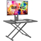 Duronic DM05D24 Workstation bis 40cm höhenverstellbar - Sit-Stand Stehpult für Laptop und Monitor - 74cm x 47 cm