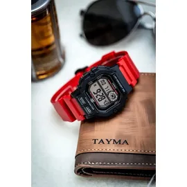 Casio Digitaluhr Sportliche Armbanduhr WS-1400H-4AVEF rot