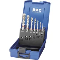 Bohrcraft Maschinengewindebohrer-Satz M3-M12 HSS-E Rotring 40o RSP 7-teilig