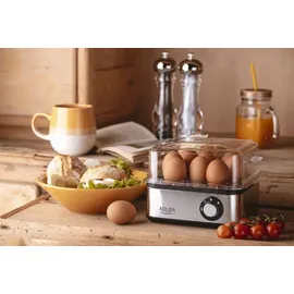 Adler AD 4486 8 Eier + Messbecher Schwarz