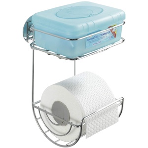 WENKO Turbo-Loc® Toilettenpapierhalter mit Ablage, Befestigen ohne bohren