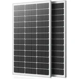 240W 12V Solarpanel Monokristallines, 2 PC 120W Solar Panel, Solarmodul mit Hocheffizientes Aluminiumrahmen, PV Modul für 12V Batterien Boot, Wohnmobile, Gartenhäuse, Haus (120W*2)