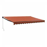vidaXL Markise Einziehbar Orange und Braun 4,5x3 m Stoff und Aluminium