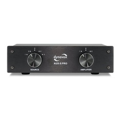 Dynavox AUX-S Pro Audioverstärker (Cinch-Erweiterungs-Umschalter, 5 Cinch-Eingänge, 2 Verstärker-Eingänge) schwarz