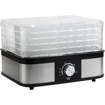 Homcom Dörrautomat Dörrgerät 245 w, 35-70°C, Temperaturregler 5 Etagen mit 12 Std Timer für Fleisch, Obst, Gemüse, Blumen,
