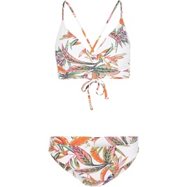 O'Neill ONEILL Baay Maoi Bikini 2023 white tropical flower - orange / hellpink / weiß 34