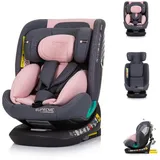 Chipolino Autokindersitz i-Size Kindersitz Supreme, bis: 36 kg, (40-150 cm) verstellbar 360° drehbar Isofix rosa