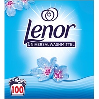 Lenor Waschmittel Pulver, Lenor Aprilfrisch mit Duft von Frühlingsblumen, 100 Waschladungen, 6.5kg
