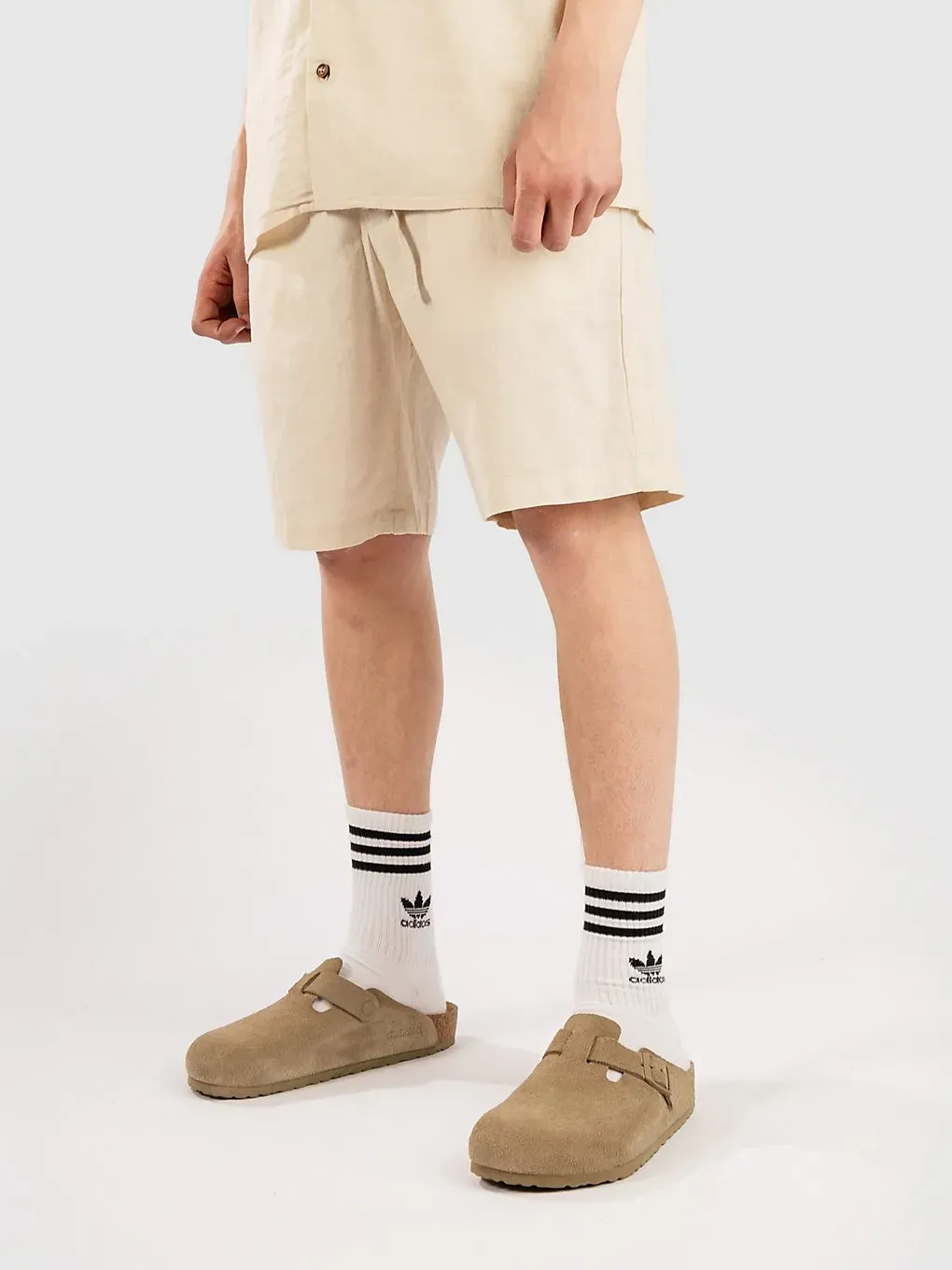 Anerkjendt Akjames Cot-Linen-Vis Ela Shorts brown rice melange Gr. L