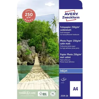 Avery Zweckform 2559-20 Premium Inkjet A4 250g