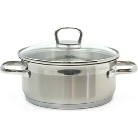 Silit Toskana Topf-Set 9-tlg. 3 x Fleischtopf + Bratentopf + Stielkasserolle + Milchtopf + Bratpfanne + Servierpfanne + Spritzschutzdeckel + Dämpfererinsatz