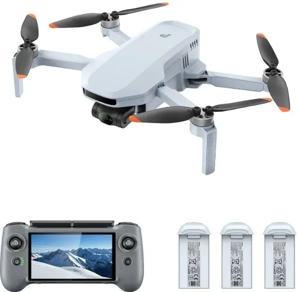 ATOM 2 All-in-One Fly More Set mit Bildschirm-Fernsteuerung – Ultraleichte Kamera-Drohne mit 4K HDR-Video, 8K hochauflösende Fotos, 3-Achsen-gestabilisierter Gimbal, 10 km Videoübertragung, 3 Akkus für 96 Min. Flugzeit, intelligente KI-Funktion, unter 249 g