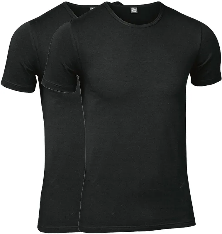 JBS 2er-Pack T-Shirts mit Rundhalsausschnitt GOTS Schwarz XL
