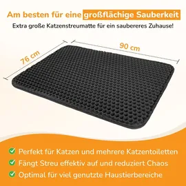 linuma Katzentoilette XXL Schwarz