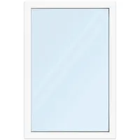 Fenster 100x150 cm, Kunststoff Profil aluplast IDEAL® 4000, Weiß, 1000x1500 mm, einteilig festverglast, 2-fach Verglasung, individuell konfigurieren