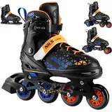 Nils Extreme Nh18190A 4-In-1 Inline Skates Schlittschuhe Rollschuhe Brave Blue-Orange Gr. L(39-43) Nils Extreme - Blau, Orange