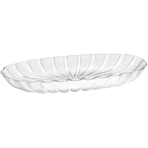 Guzzini - Servierschale "Dolcevita", Bio-Based Plastic, Mother of pearl, 38x19xh4,5, Durchsichtig,weiß