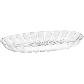 Guzzini - Servierschale "Dolcevita", Bio-Based Plastic, Mother of pearl, 38x19xh4,5, Durchsichtig,weiß