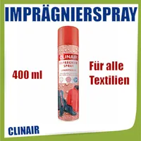 CLINAIR Imprägnier spray  Für alle Textilien, echtes Leder und farbechte Natur