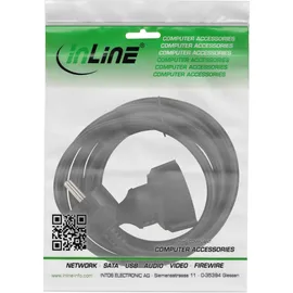 InLine InLine® Schutzkontakt-Verlängerung ST / BU, schwarz, 7m
