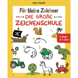 Bassermann, Edition Für kleine Zeichner - Die große Zeichenschule. Zeichnen lernen für Kinder ab 4 Jahren. Mit Erfolgsgarantie!: Über 100 Motive: Tiere, Fahrzeuge, ... Dinosaurier, Piraten zeichnen u.v.m.