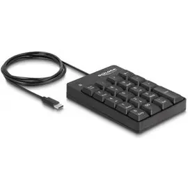 DeLock 12108 Kabelgebunden Nummernblock 19 Anwendungen schwarz