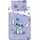 Jerry Fabrics Wendebettwäsche Lilo und Stitch Blumen Lila 140 x 200 cm + 70 x 90 cm