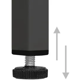 vidaXL Sideboard Anthrazit 75x35x70 cm Stahl und Hartglas