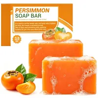 Japanische Persimmon Soap, Kaki Seife Kernseife, Persimmon Kernseife Natur mit Kaki-Extrakt, Seife für Gesicht und Körper, Feste Seifen, Porenverkleinerung, Tiefenreinigung, Feuchtigkeitsspendend (2)
