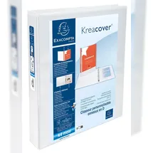 Exacompta Kreacover 25 mm Ringbuch PP (Polypropylen) A4 Maxi Weiß 54946E 10 Stück