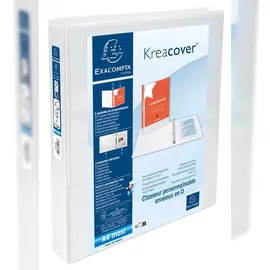 Exacompta Kreacover 25 mm Ringbuch PP (Polypropylen) A4 Maxi Weiß 54946E 10 Stück