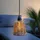 MARELIDA 1-flg. LED 15 cm Rattan-Optik braun