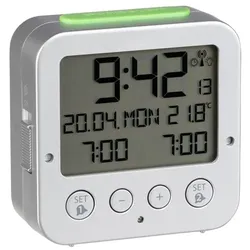 TFA 60.2528.54 Bingo      silber Funk Wecker mit Temperatur