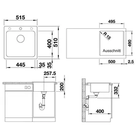 Blanco Naya 5 Silgranit anthrazit