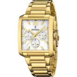 Festina Quarz Herren On the square F20638/1 - silber,gold - 38mm