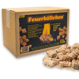 Raiffeisen-Waren Feuerbällchen zum Anzünden von Kachelofen, Kamin-2,5 kg Schachtel